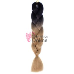Coada de par afro impletita de  60 cm Premium 229 - Brunet-Blond Inchis B23